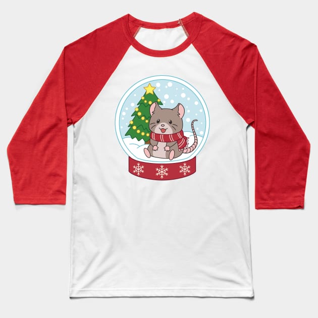 Christmas crystal ball Baseball T-Shirt by TomatoLacoon